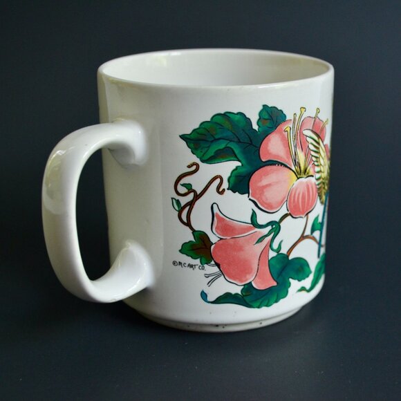 Kentucky Souvenir Coffee Mug Ceramic Hummingbird Vintage Floral - Picture 4 of 7